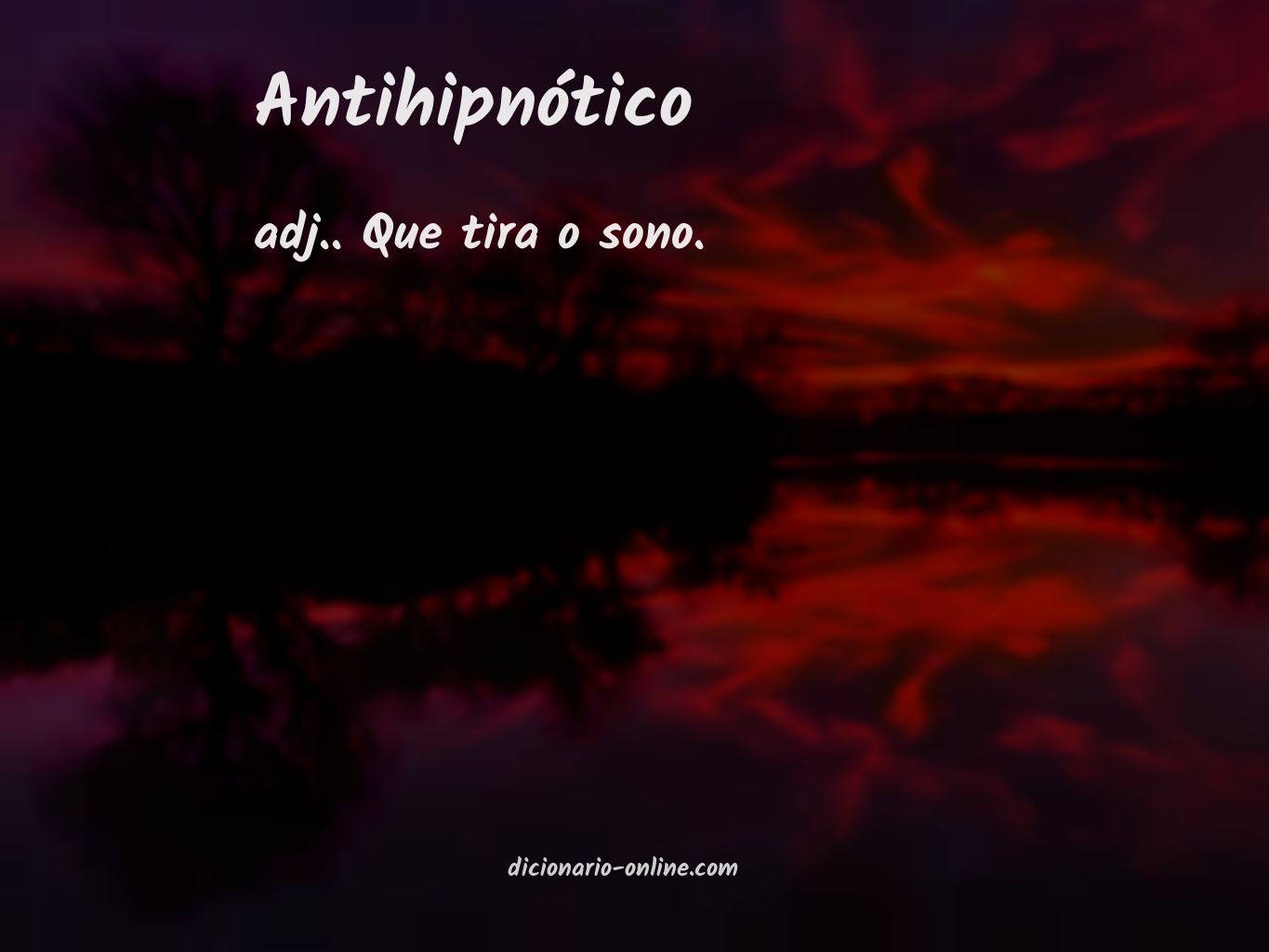 Significado de antihipnótico