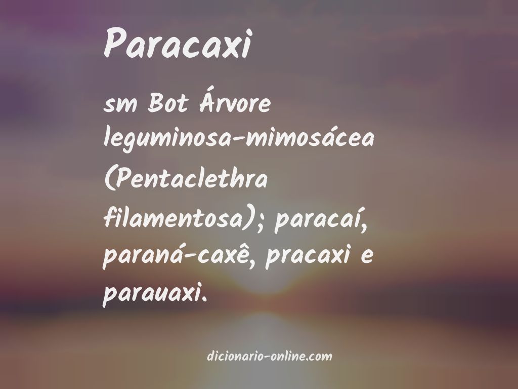 Significado de paracaxi