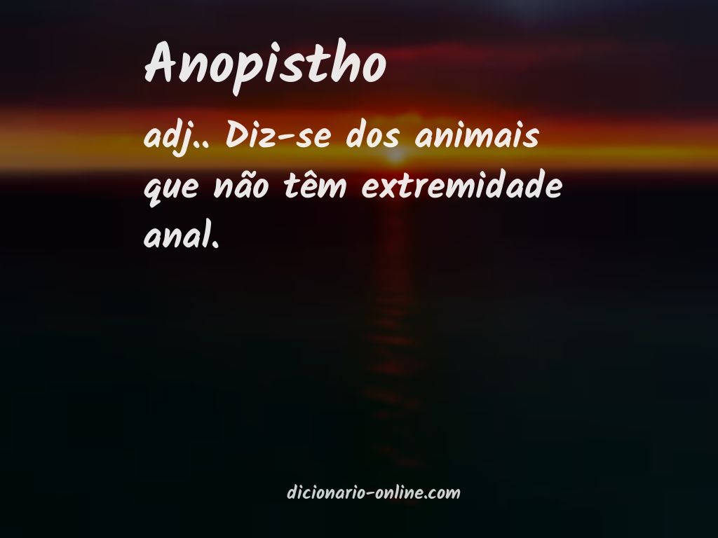 Significado de anopistho