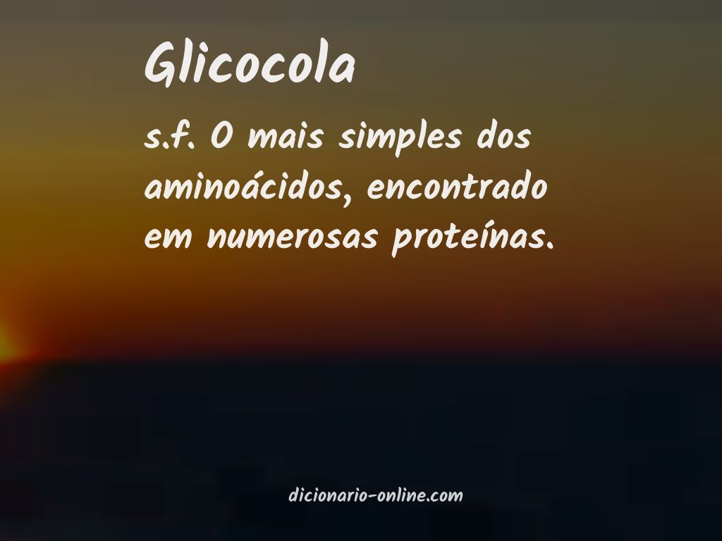 Significado de glicocola