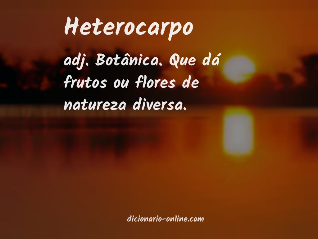 Significado de heterocarpo