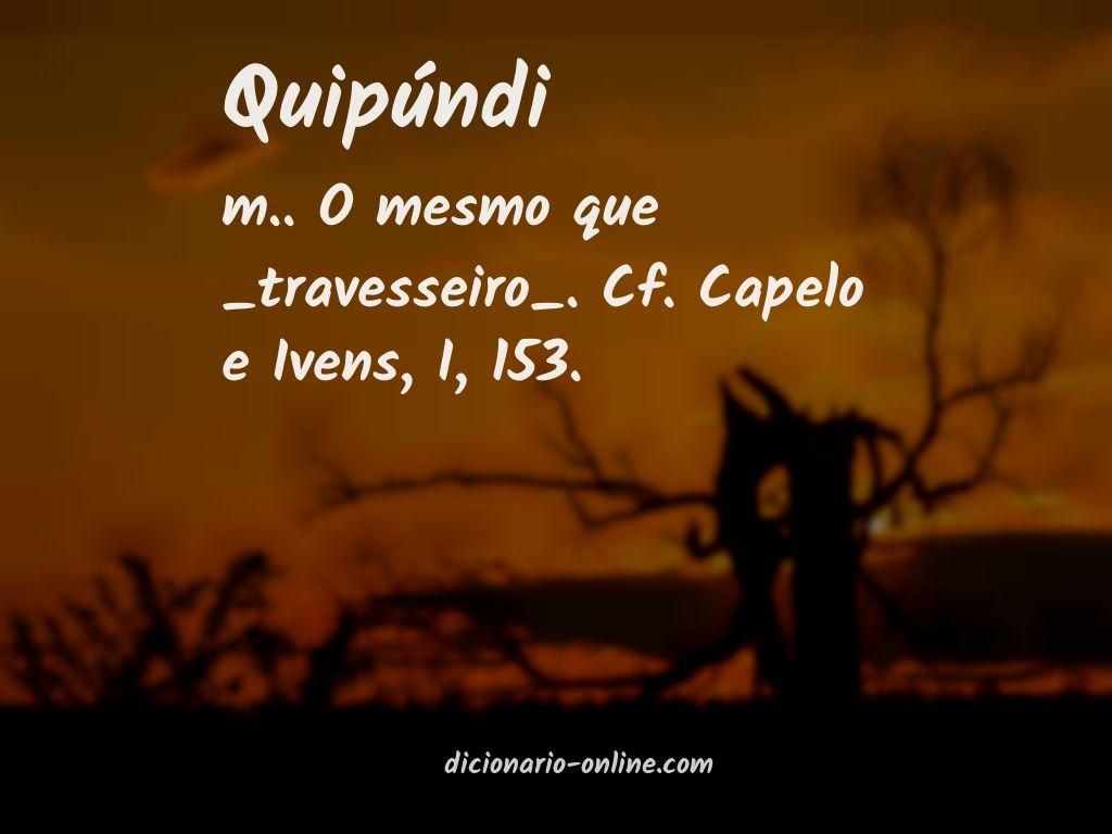 Significado de quipúndi