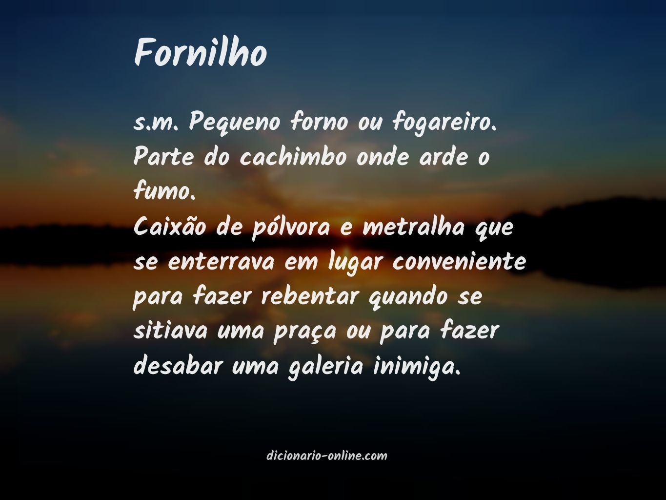 Significado de fornilho