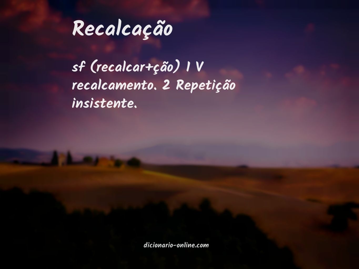 Significado de recalcação