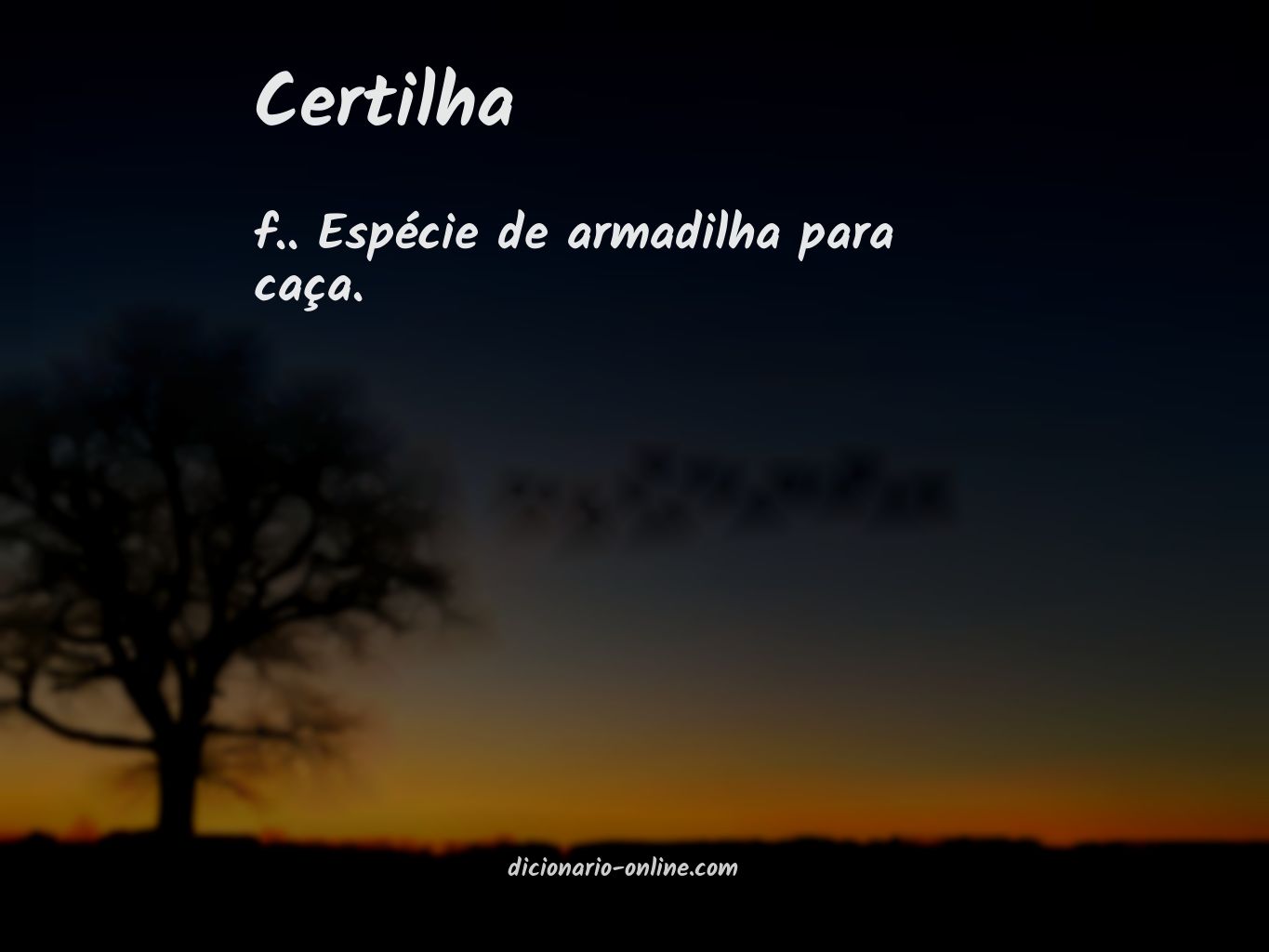 Significado de certilha