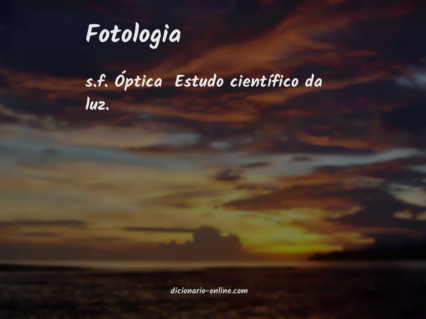 Significado de fotologia