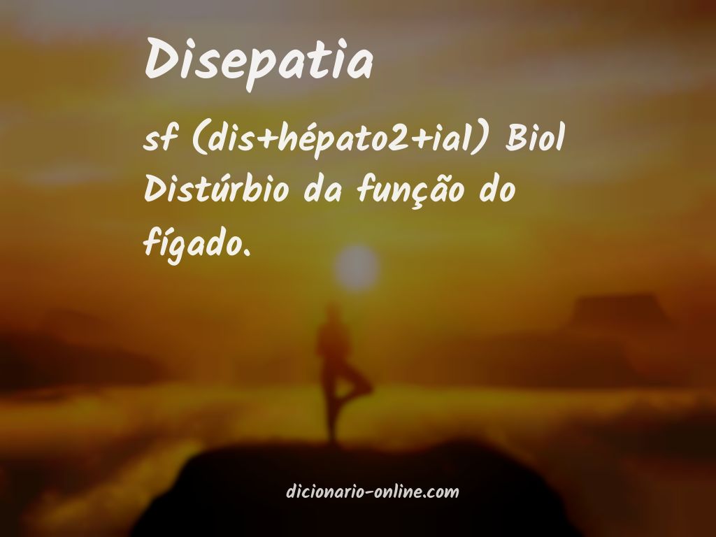 Significado de disepatia