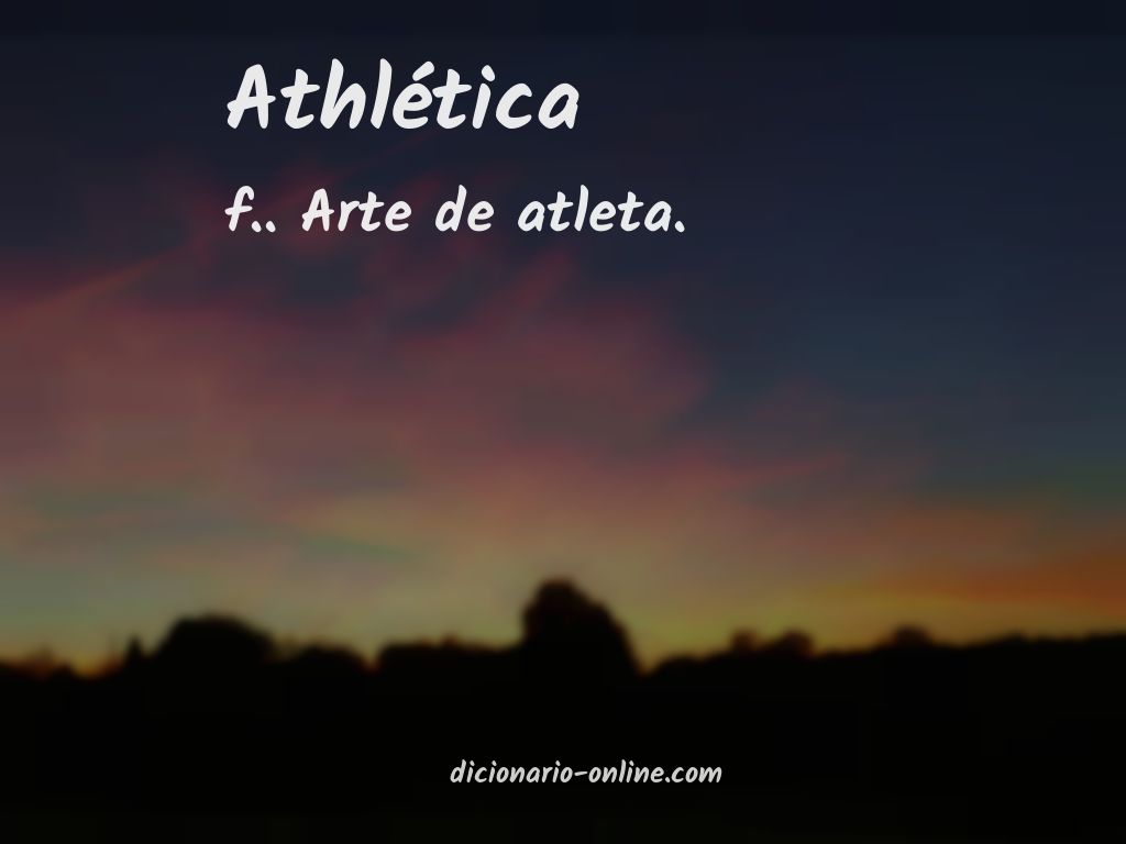 Significado de athlética