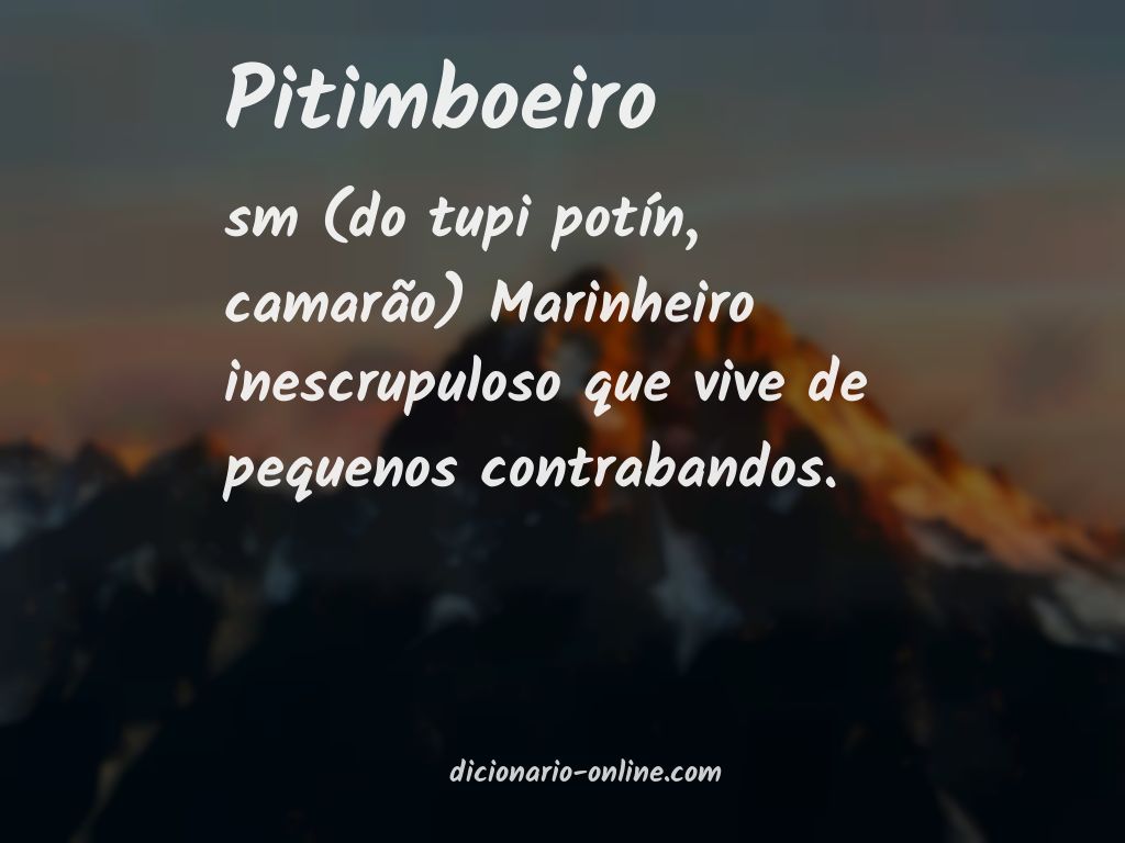 Significado de pitimboeiro