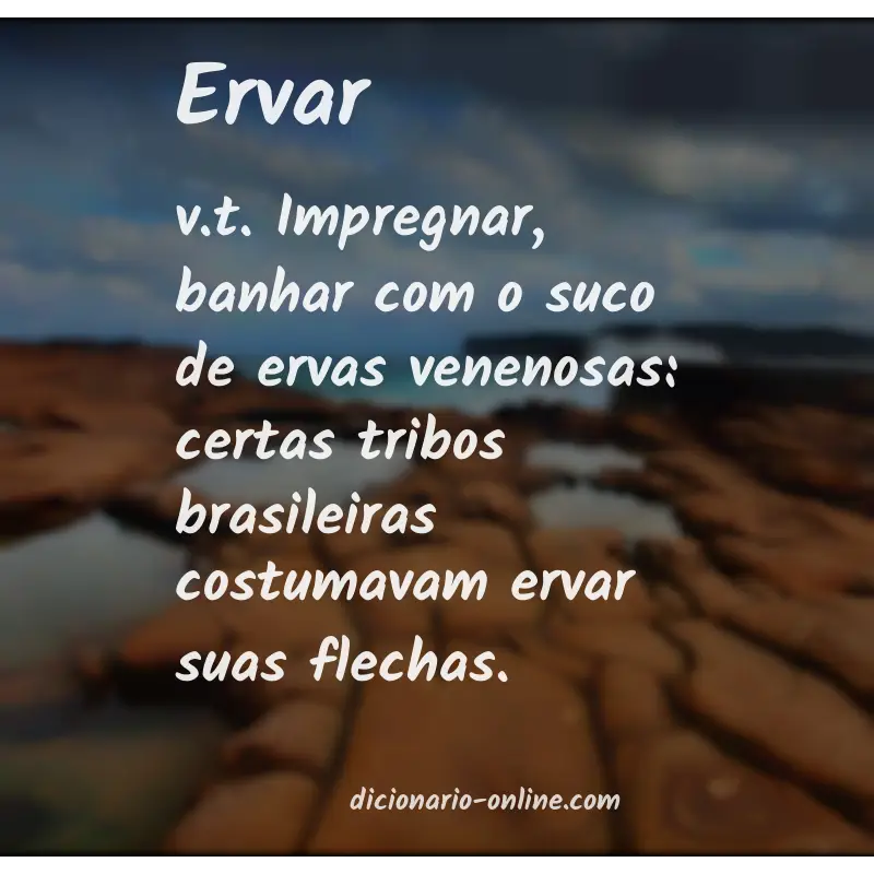 Significado de ervar