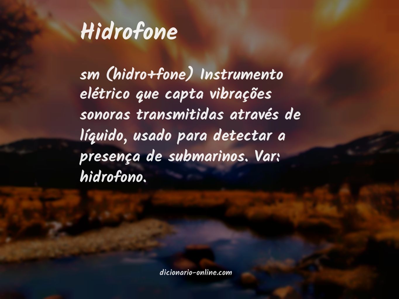 Significado de hidrofone