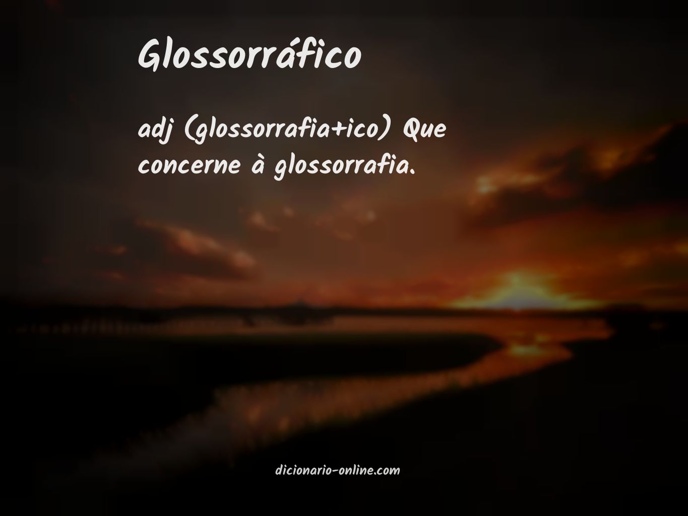 Significado de glossorráfico