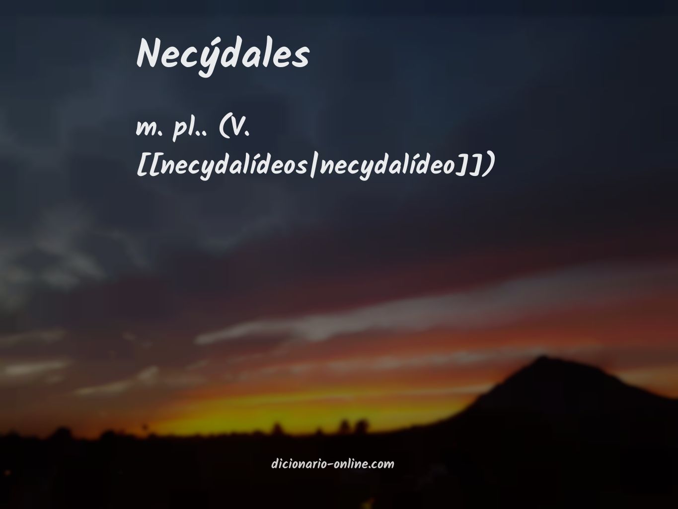 Significado de necýdales