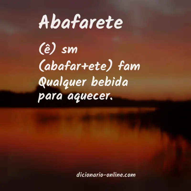 Significado de abafarete