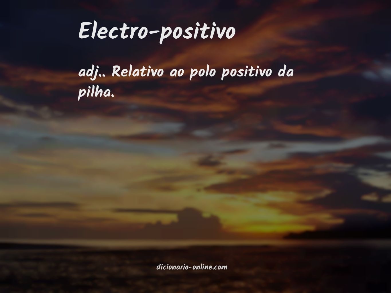 Significado de electro-positivo