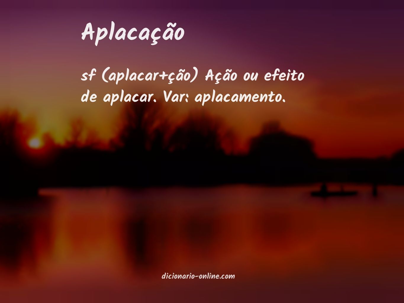 Significado de aplacação