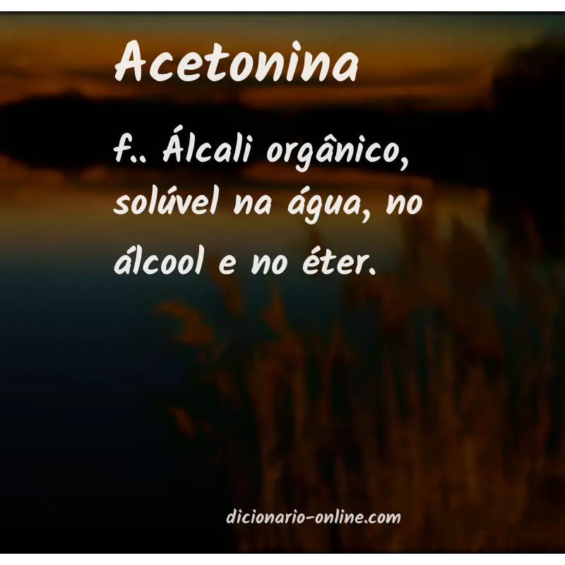 Significado de acetonina