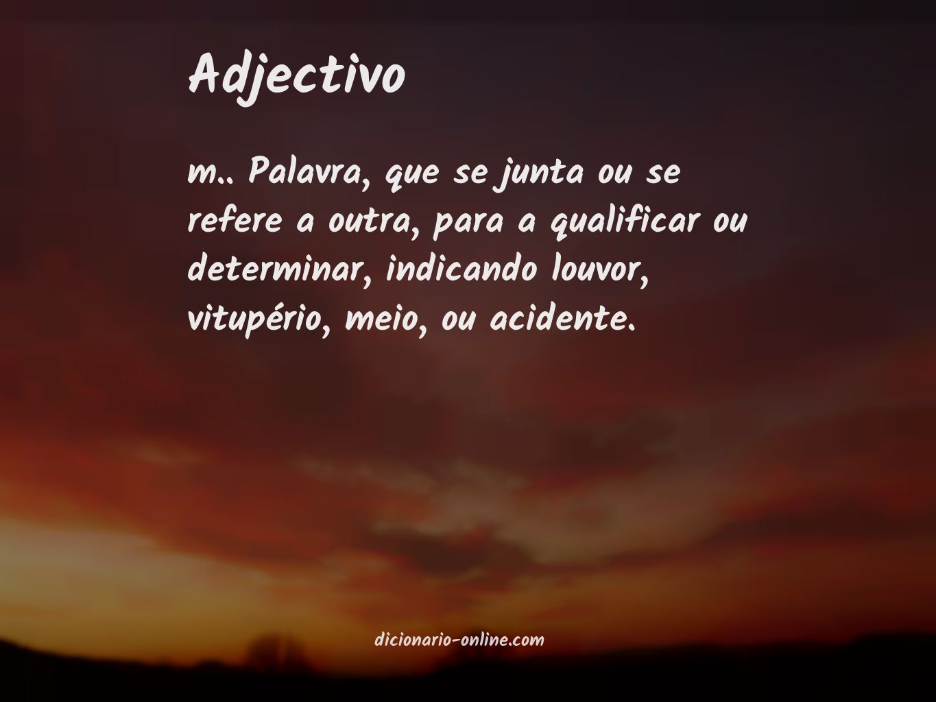 Significado de adjectivo