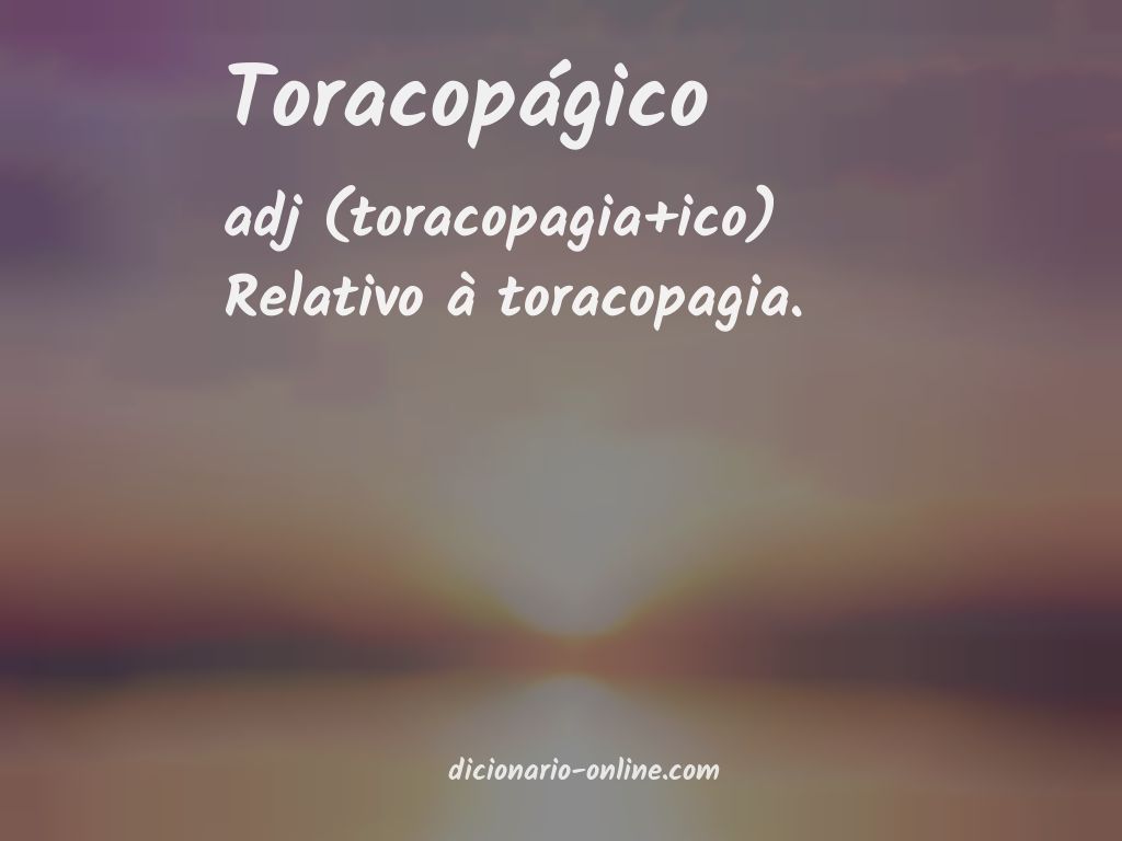 Significado de toracopágico