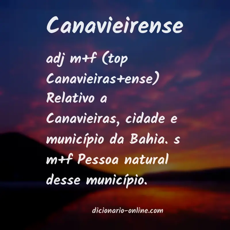 Significado de canavieirense