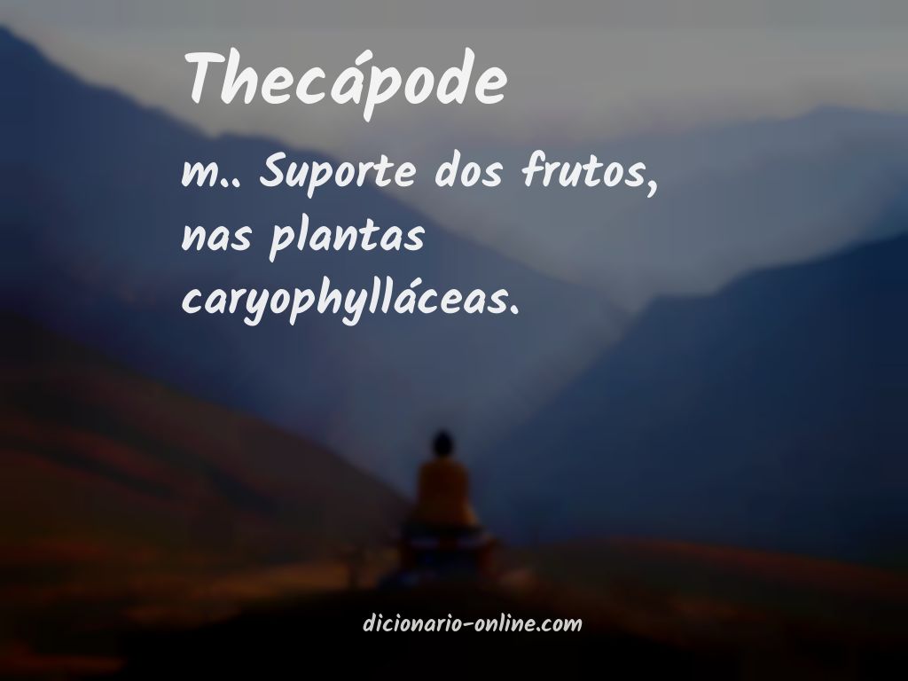 Significado de thecápode