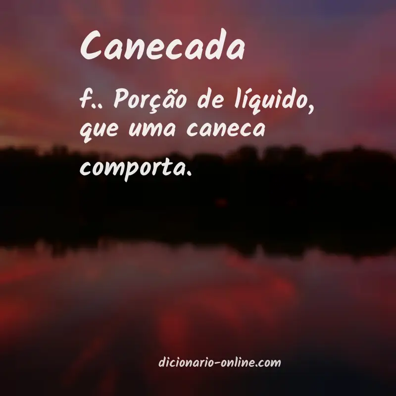 Significado de canecada