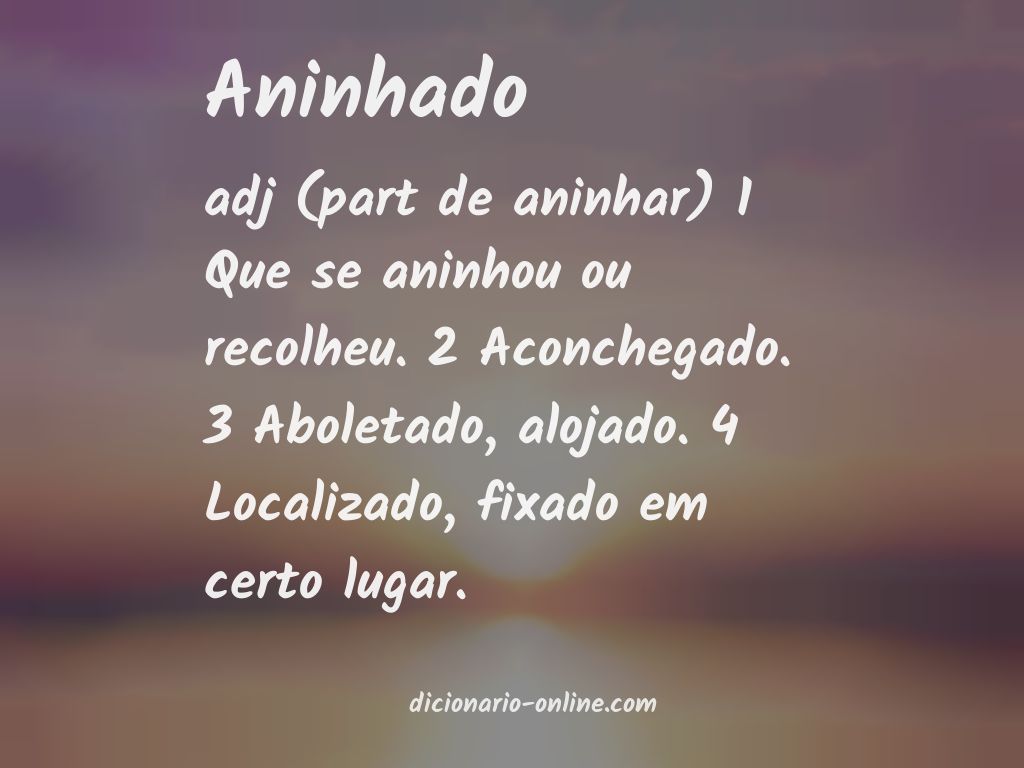 Significado de aninhado