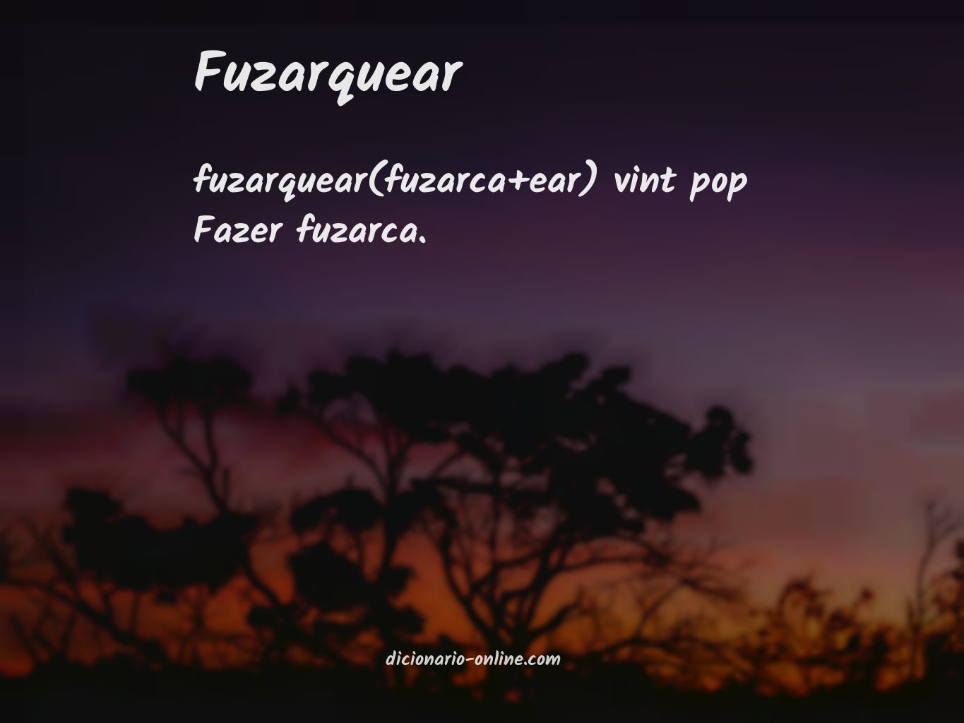 Significado de fuzarquear