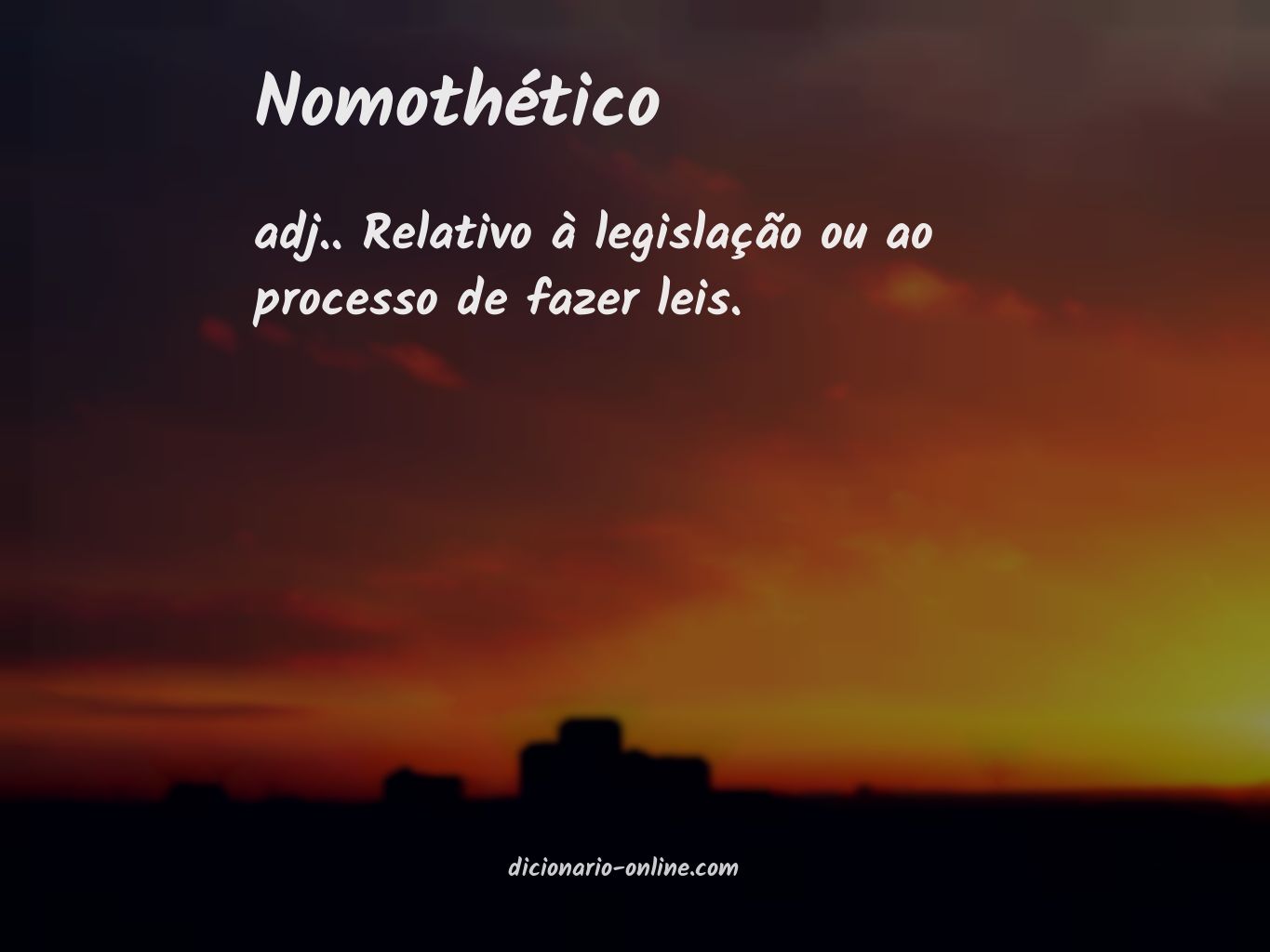 Significado de nomothético