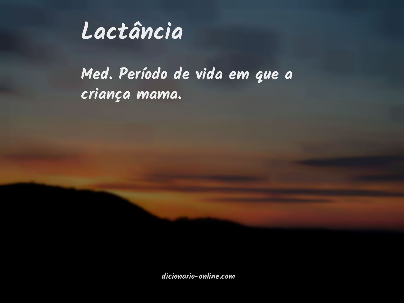 Significado de lactância