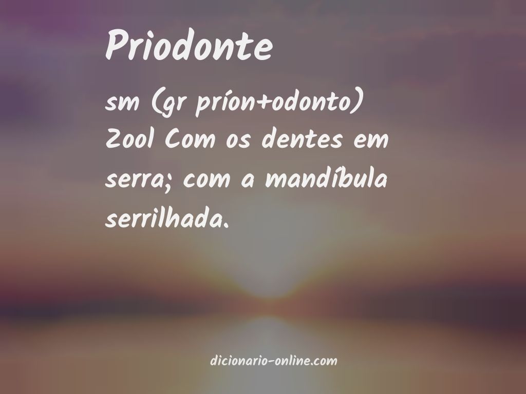 Significado de priodonte