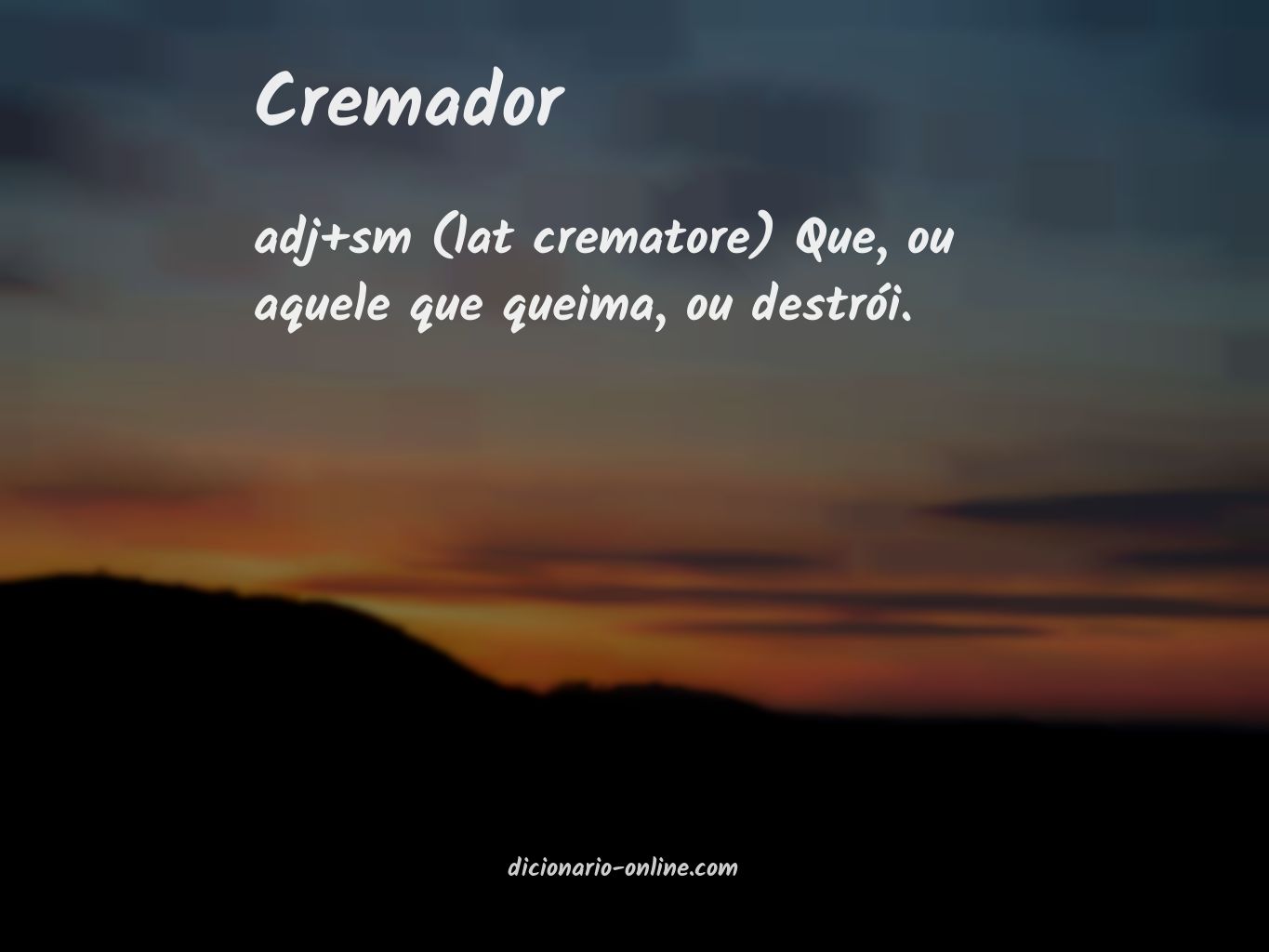 Significado de cremador