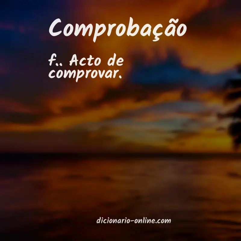 Significado de comprobação