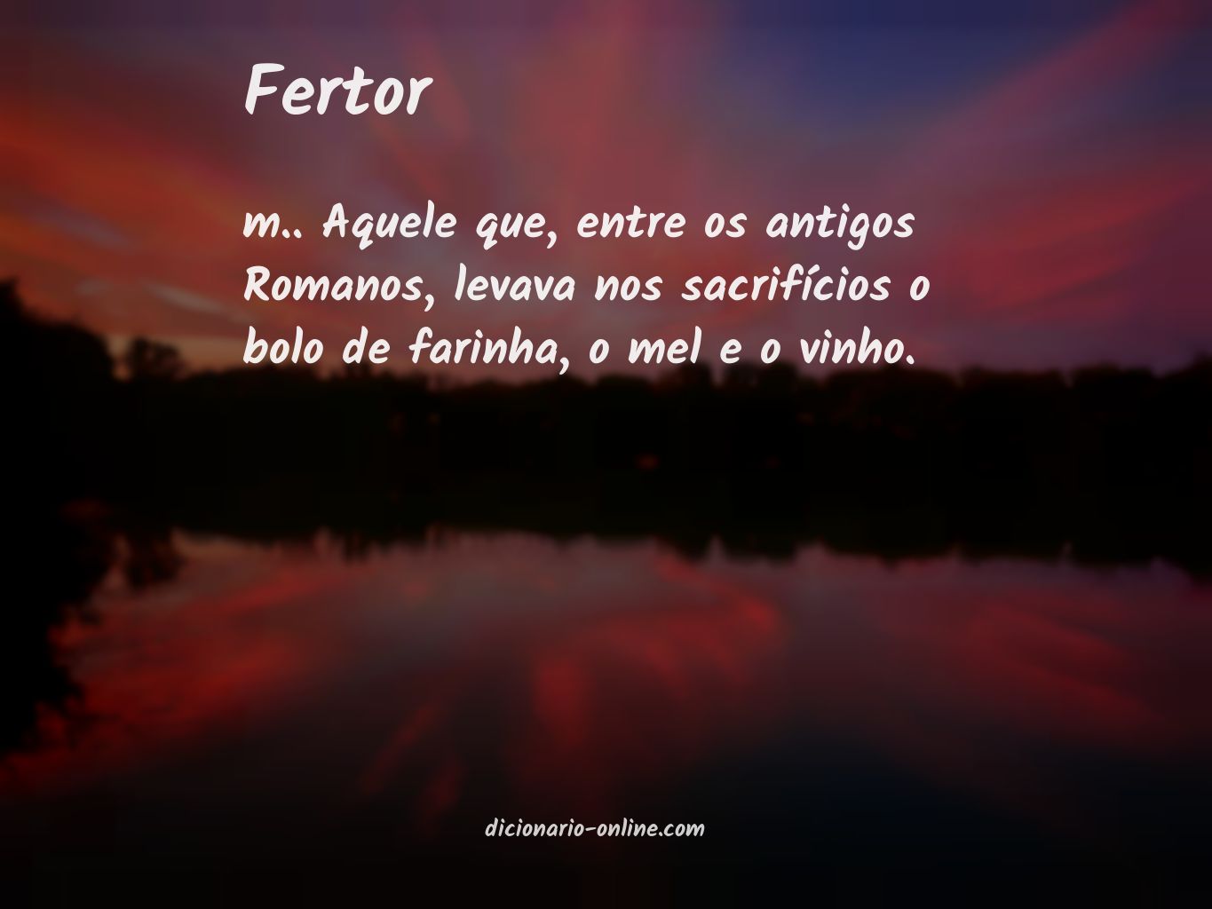 Significado de fertor