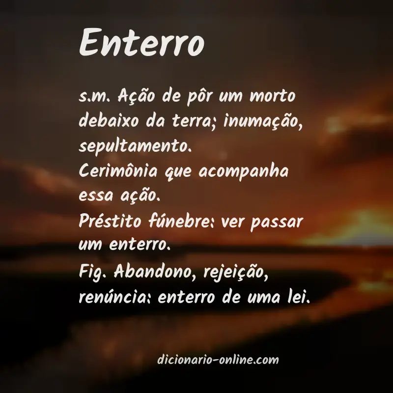 Significado de enterro