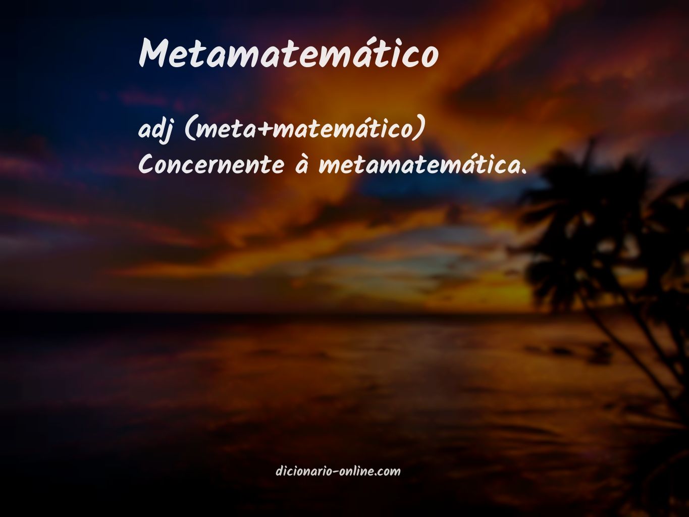 Significado de metamatemático