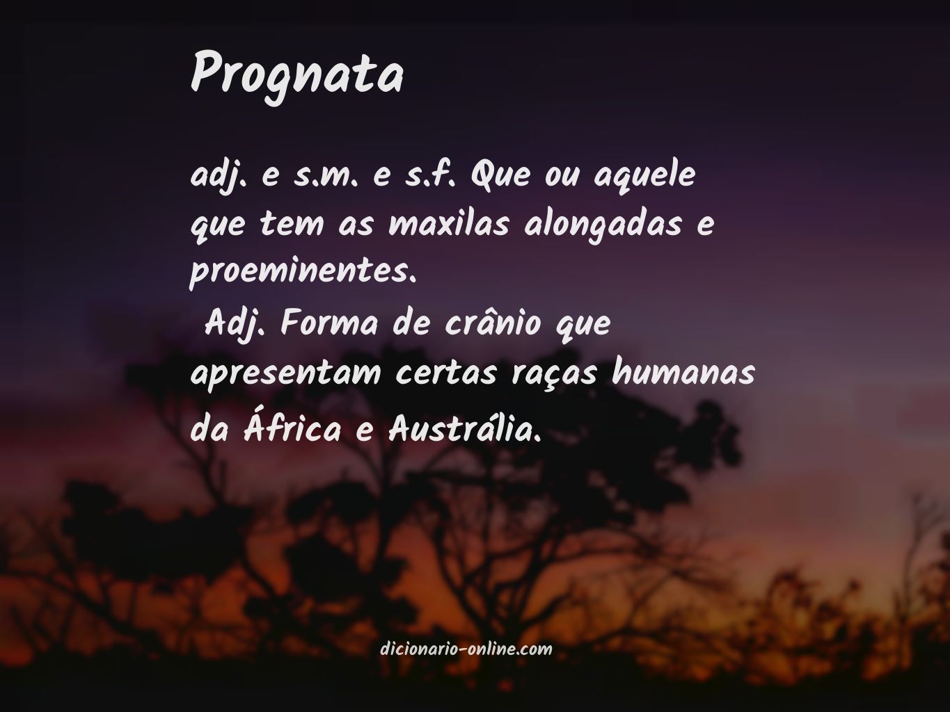 Significado de prognata