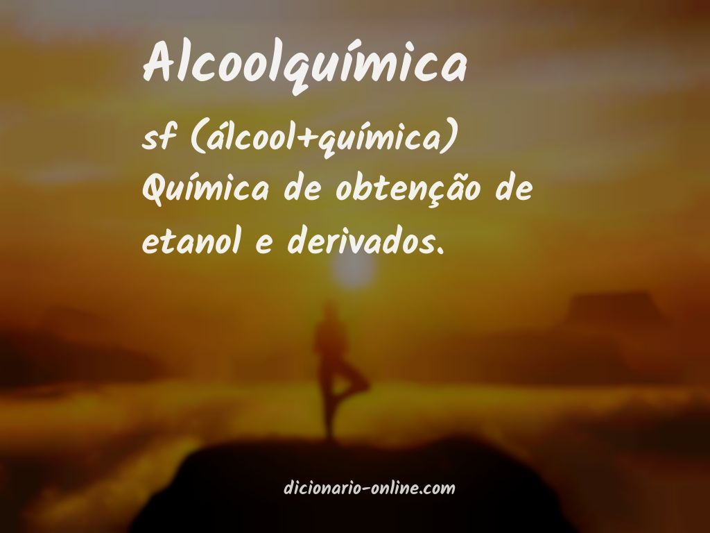 Significado de alcoolquímica