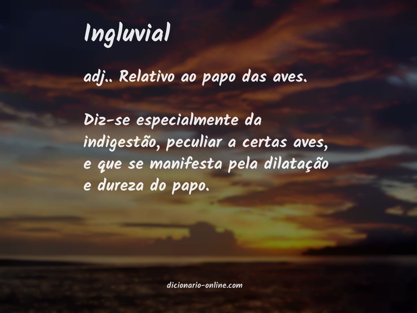 Significado de ingluvial