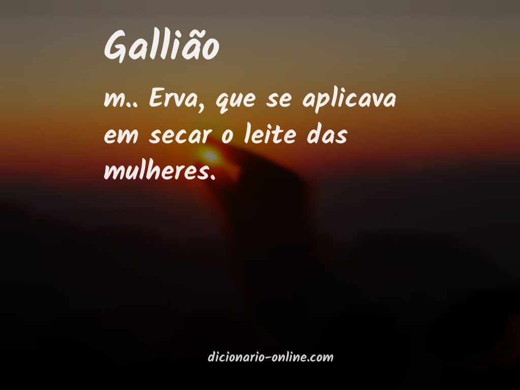 Significado de gallião