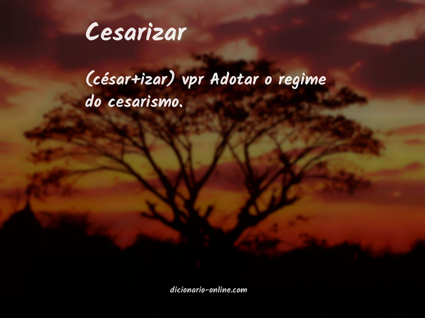 Significado de cesarizar