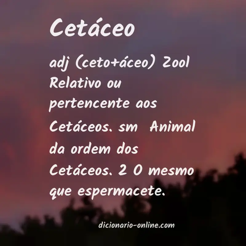 Significado de cetáceo