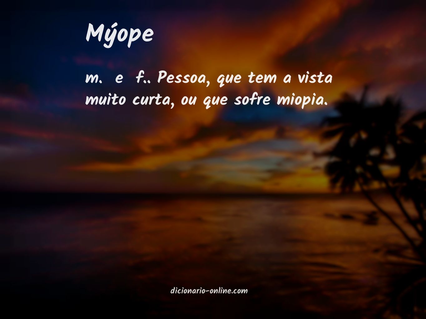 Significado de mýope