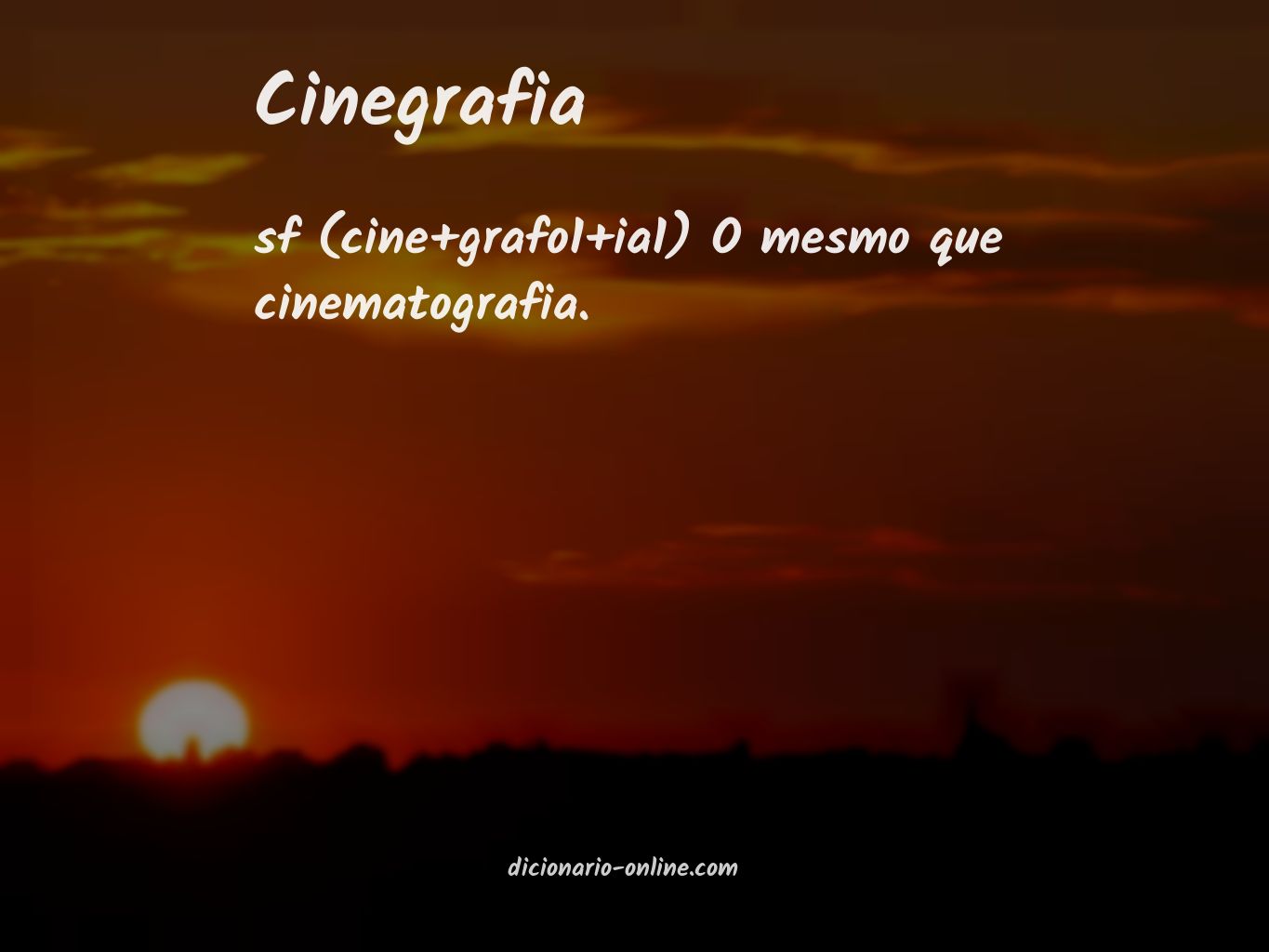 Significado de cinegrafia