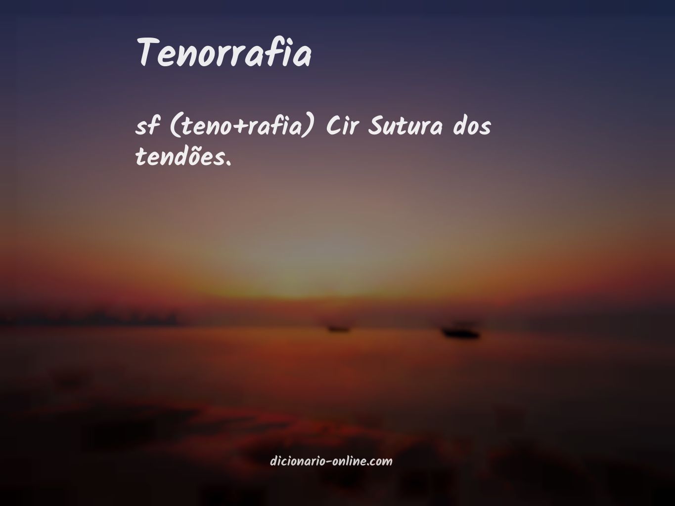 Significado de tenorrafia