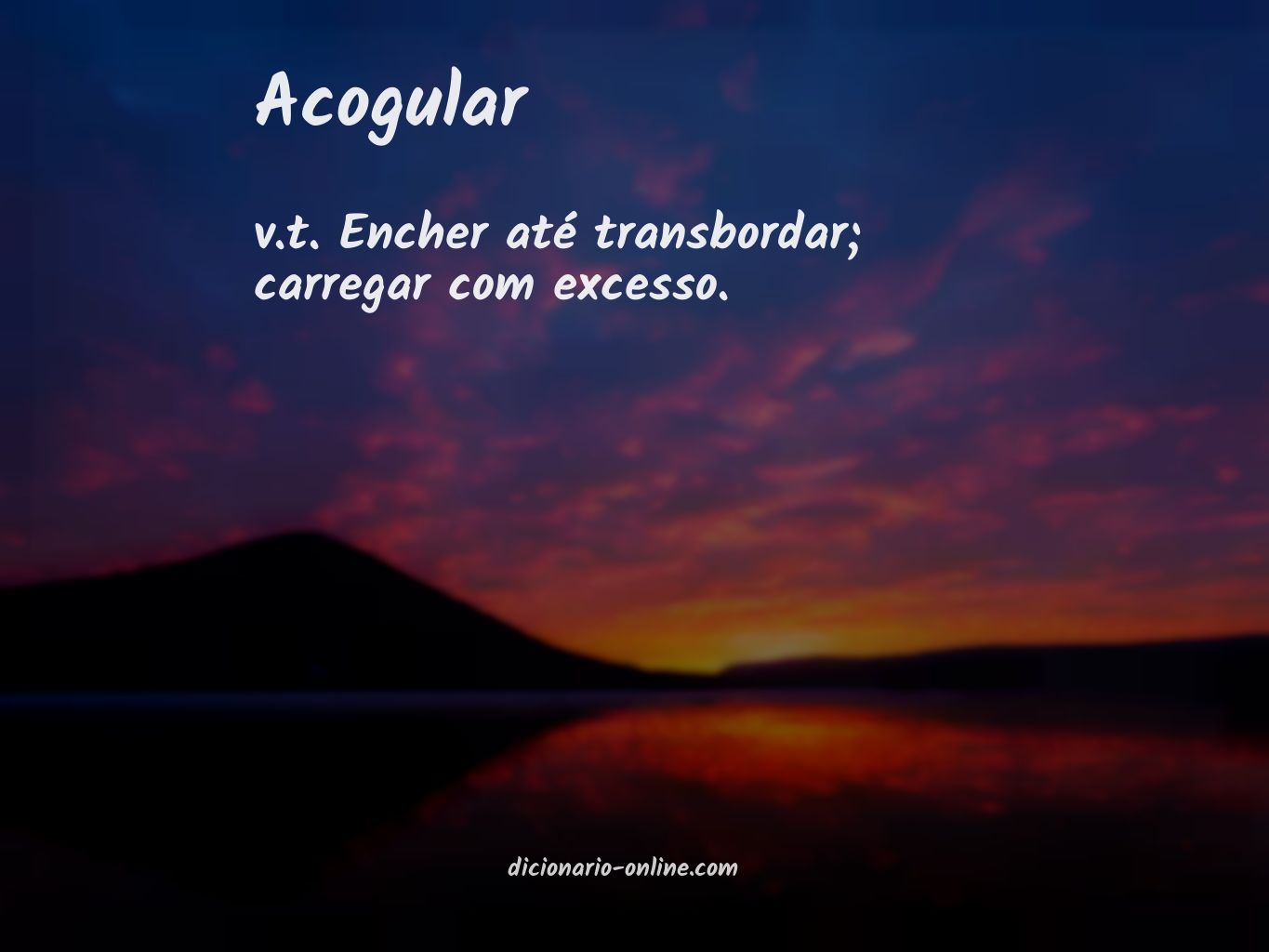 Significado de acogular