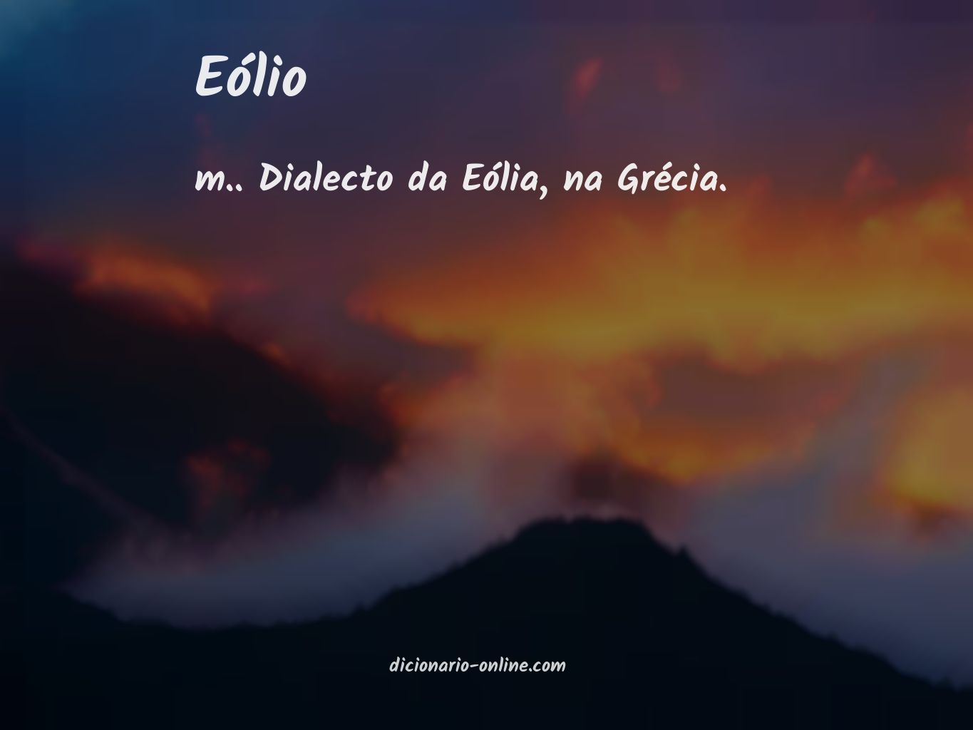 Significado de eólio