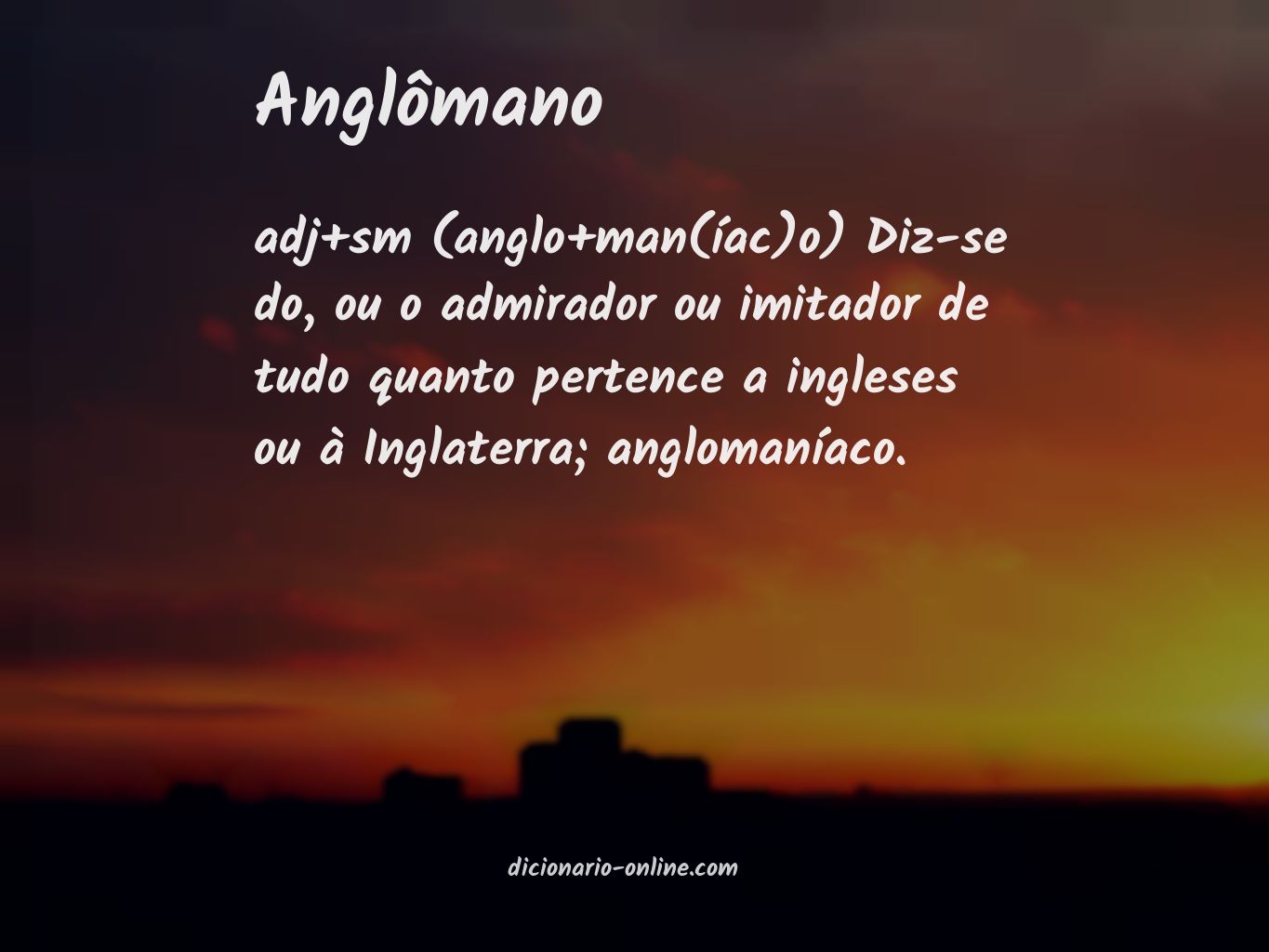 Significado de anglômano