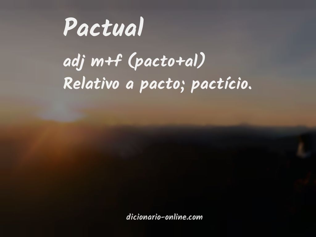 Significado de pactual