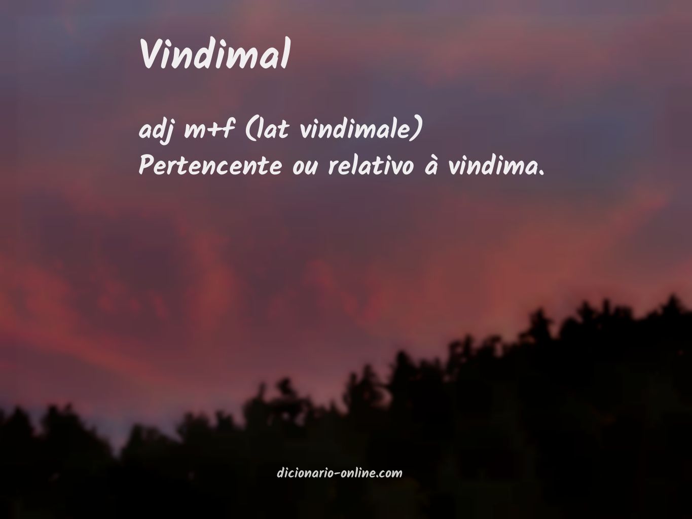 Significado de vindimal